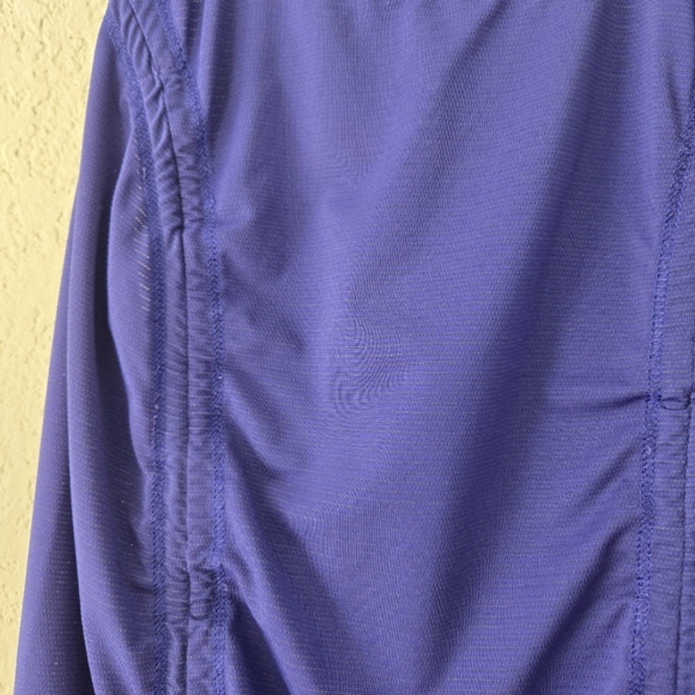 Lululemon I just wanna run Ruched Ruffle Hem Racerback Mesh Tank Top Size 6 - Picture 2 of 7